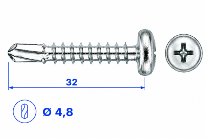 VIJAK DIN 7504 N 4,8x32